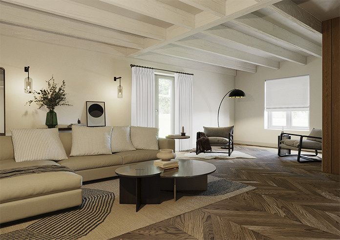 Medina, Light Grey - Twist&Fit Roman Blind - Image 7